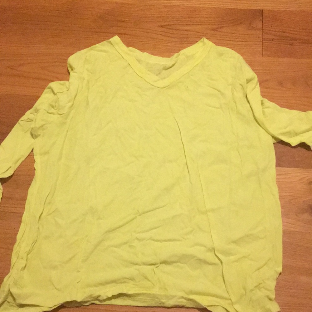 Neon yellow long sleeve shirt